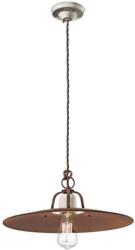 Ferroluce Retro Grunge Pendul 1x77W, Ø40 cm, cupru/alb (C1433 18)