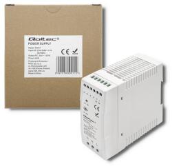 Qoltec DIN sínre szerelhető tápegység | 40W | 24V | 1.67A | Fehér | Vékony (50911)