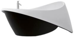 SPATIO Cada freestanding ovala Spatio Genoveva compozit 196x96 cm, alb/negru (P_W_035_02_1967P)