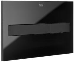 Roca Duplo PL7 Clapeta de actionare Dual Flush, sticla negru lucios (A890088308)