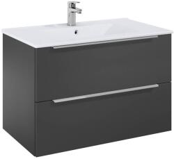 Roca Set mobilier baie (masca si lavoar cu doua sertare) Roca Elegant Plus 80x46xH55 cm, negru (A852019531)