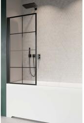 Radaway Nes 8 Black PNJ I Factory Paravan cada fix 70 cm, profil negru (10061070-54-55L)