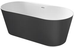 Roca Cada freestanding ovala Roca Raina compozit 159x79 cm, alb/negru (A2484660X0)