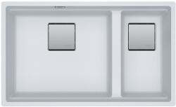 Franke Kubus 2 Sottotop KNG 120 Chiuveta bucatarie granit cu 2 cuve 76x46 cm, alb (bianco) (125.0529.874) Chiuveta