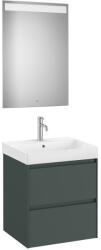 Roca Set mobilier baie (masca 55x46xH65 cm, lavoar si oglinda cu iluminare LED) Roca Ona verde mat (A851703513)