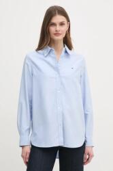 Tommy Hilfiger pamut ing női, galléros, regular, WW0WW46111 - kék 34 - answear - 26 990 Ft
