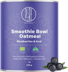 BrainMax Smoothie tálkása, acai és áfonya, BIO, 400 g Egészséges reggeli gluténmentes smoothie tál zabkásával/ *CZ-BIO-001 tanúsítvány