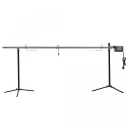VidaXL Grill automat cu motor din oțel inoxidabil, 207x45x81 cm (44644)