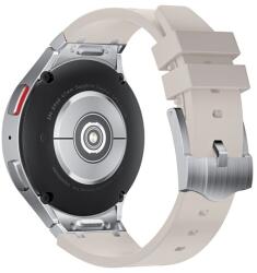 MYBANDZ 53271 element szilikon óraszíj, Samsung Galaxy watch 5-6-7, 20mm (bézs-ezüst) (53271)