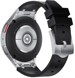 MYBANDZ 53272 element szilikon óraszíj, Samsung Galaxy watch 5-6-7, 20mm (fekete-ezüst) (53272)