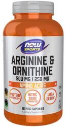 NOW NOW Arginine & Ornithine, 500/250 - 100 vcaps