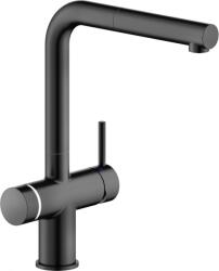 Nobili Baterie de bucatarie Nobili Sorgente Frizza LV0K117/EFRBM, apa filtrata, apa carbogazoasa, conectivitate WiFi, Negru Mat (LV0K117/EFRBM)