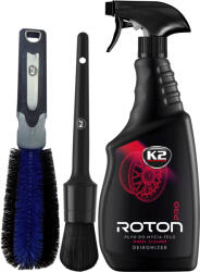 K2 Set K2 Solutie Curatat Jante Roton Pro 1L D10011 + K2 Perie Detailing 31MM M315 + K2 Perie Curatat Jante M358 (D1001 + M315 + M358)