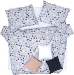 Scanquilt KLASIK ágyneműhuzat, mancsok, szürke-barna, 140 × 200/70 × 90 cm (35005)