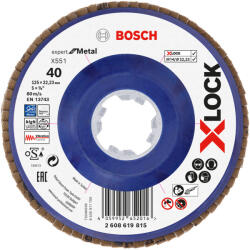 Bosch EXPERT Metal X551 X-Lock legyezőtárcsa 125mm, 22, 23 G40 sarokcsiszolókhoz (2608619815)