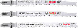 Bosch EXPERT clean szett, 3 db 2x T 308 BF, BOF szúrófűrészlap keményfa, műanyag bevonatú fa (2608900549) - megatool
