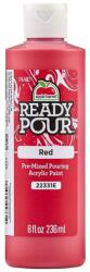 Apple Barrel Ready Pour pouring festék - 236 ml, piros (AB223310)