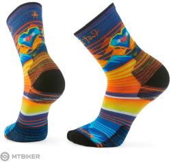 Smartwool HIKE TARGETED CUSHION OPEN HEARTS PRINT CREW zokni, multi color (S)
