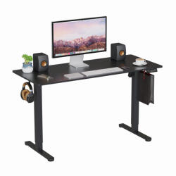 Elektromosan állítható magasságú íróasztal - 140x60cm fekete ülő-/állómunkához - LVN System Lite LV1713 (LV1713)