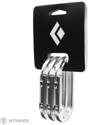 Black Diamond OVAL KEYLOCK 3 PACK karabinerszett, polished