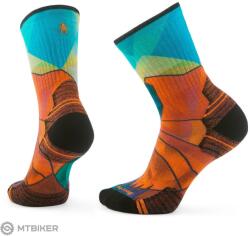 Smartwool HIKE TARGETED CUSHION MOUNTAIN PRISM PRINT CREW női zokni, orange rust (L)