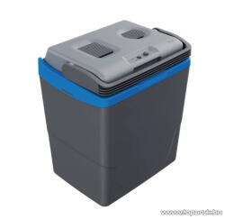 Crivit CEK 29 B5 CoolBox ECO Hálózati / autós elektromos hűtőtáska fűtés funkcióval, 29 literes, szürke / sötétkék