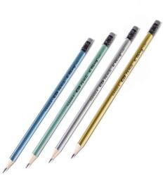 Yalong Stationery háromszögletű radíros grafitceruza - metál színek - többféle (YL83020) - pepita