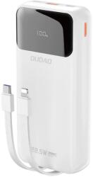 Dudao K15Pro Power Bank 20000mAh 22, 5W PD USB-C / USB-A / Beépített Lightning és USB-C kábelek - Fehér (K15Pro-white)