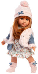 Llorens Llorens: Nicole 35cm-es vörös hajú baba rózsaszín mellényben (53555L) - jatekshop