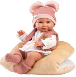 Llorens Llorens: Nica újszülött lány baba puha párnával 38cm (73816) - jatekshop