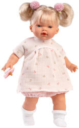 Llorens Llorens: Roberta 33cm-es síró baba cumival virágos ruhában (33162) - jatekshop
