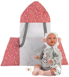 Llorens Llorens: Mimi 42cm-es síró baba csillagos babahordozóval (74136) - jatekshop