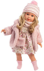 Llorens Llorens: Lucia 40cm-es baba virágos ruhában ridiküllel (54052) - jatekshop