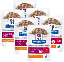 Hill's HILL'S PD Prescription Diet Feline i/d 6x85g csirkével - tasakokban