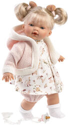Llorens Llorens: Roberta síró baba cumival, rózsaszín ruhában 33cm (33150) - jatekshop