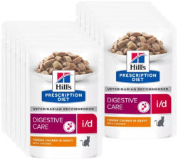 Hill's HILL'S PD Prescription Diet Feline i/d 24x85g csirkével - tasakokban