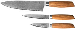 G21 Gourmet Damaszkuszi small box 3 db-os késkészlet, zebrawood markolattal (NB-P2669-3PCS) - platinashop
