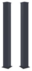 G21 oszlop kapuhoz 15x166 cm, lábazattal, antracit, 2 db (G21-SLB-166) - platinashop