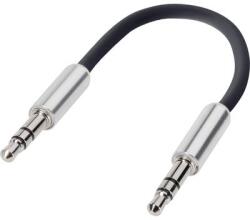 SpeaKa Jack Audio Csatlakozókábel [1x Jack dugó, 3, 5 mm-es - 1x Jack dugó, 3, 5 mm-es] 10.00 cm Fekete SuperSoft köpeny (SP-7870496) (SP-7870496)