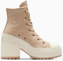 Converse bőr sneaker Chuck 70 De Luxe Heel bézs, női, A12345C - bézs Női 40