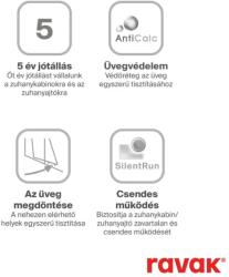 RAVAK Zuhanyajtó BLDP4-190 krómhatású + Grape (0YVL0C00ZG)