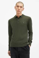 AllSaints gyapjú pulóver MODE MERINO könnyű, férfi, fekete, M085KB - zöld M