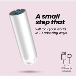 Crushious Bullet vibrátor Crushious - Quackers, ezüst