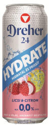 Dreher 24 Hydrate 0, 5L Licsi-Citrom Ízű 0% Alkoholmentes Sör (DRS)*