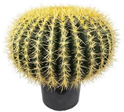 DD Selyemvirág gömbkaktusz cserepes műanyag 38 cm zöld, sárga (XRQ-XH-45CM)