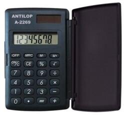  Számológép ANTILOP zsebszámológép, 8 digites, működési mód: napelem+gombelem, fedeles