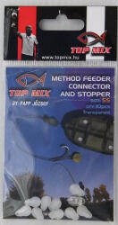 Top Mix Method Feeder Fluo Clear SS Gyorskapocs 10db (TM656)