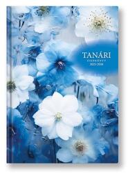 TopTimer Tanári zsebkönyv 2025-2026 TOPTIMER A/5 heti 145x205 mm Kék virág papírborító (26P200J-00H)