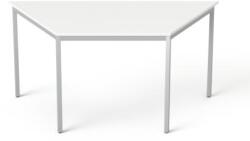 MAYAH Általános asztal fémlábbal trapéz alakú 75x150/75cm Mayah Freedom SV-41 fehér (IBXA41F)