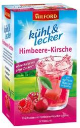 Milford Gyümölcstea Milford Kühl & Lecker Málna és cseresznyeízű hidegen is elkészíthető 20x2.5g (1BUDREDCSM)